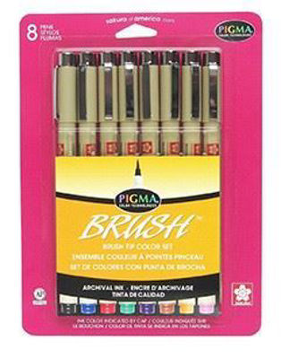 SK38062 Sakura Pigma Brush Pen 8 Set