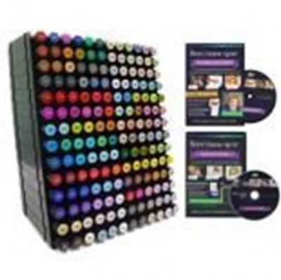 Picture of Spectrum Noir 168 Pro Color Markers Set With Bonus Dvd