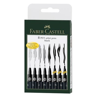 FC167137 Faber-Castell Pitt Artist Pen 8pk