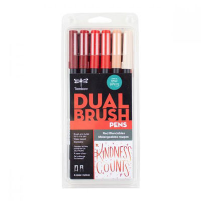 TB56219 Tombow Abt Dual Brush Pen 6 Set - Red Blendables