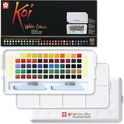 SKXNCW-60N Sakura Koi Water Color Pocket Field Sketch Box- 60 Colors