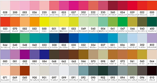 Kuretake Zig Clean Color Real Brush Color Chart